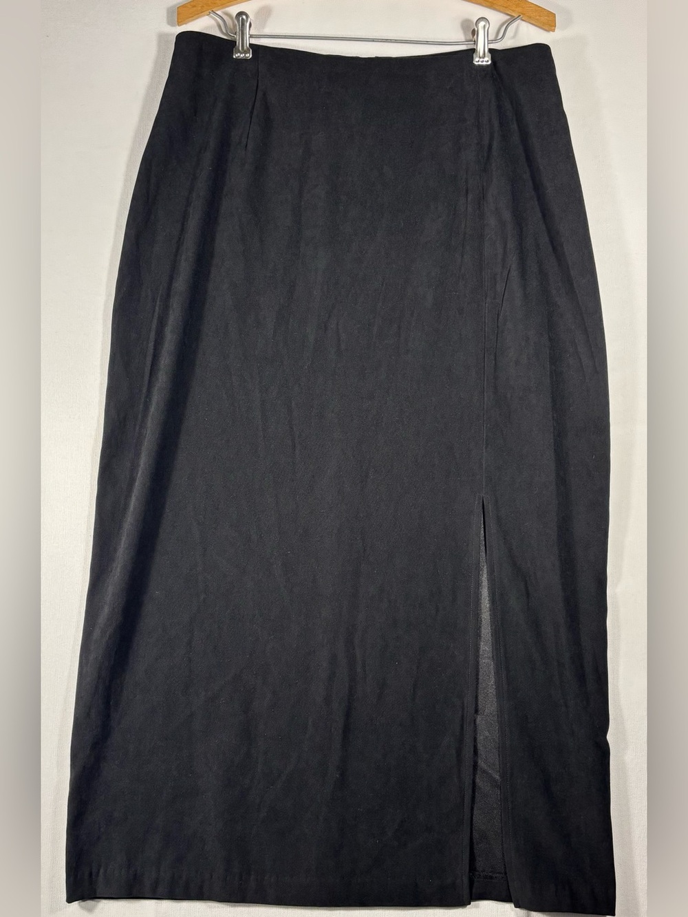 Dressbarn Women’s 14 Black Maxi Pencil Skirt with Side Slit